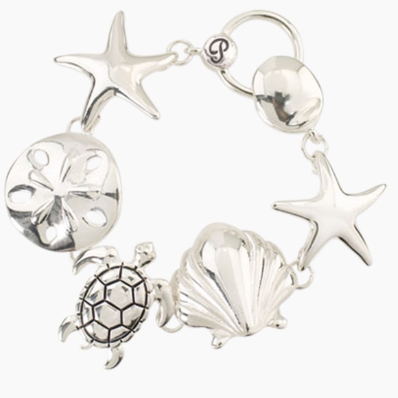 Jewelry - Classic sea life magnetic closure silver tone NWT